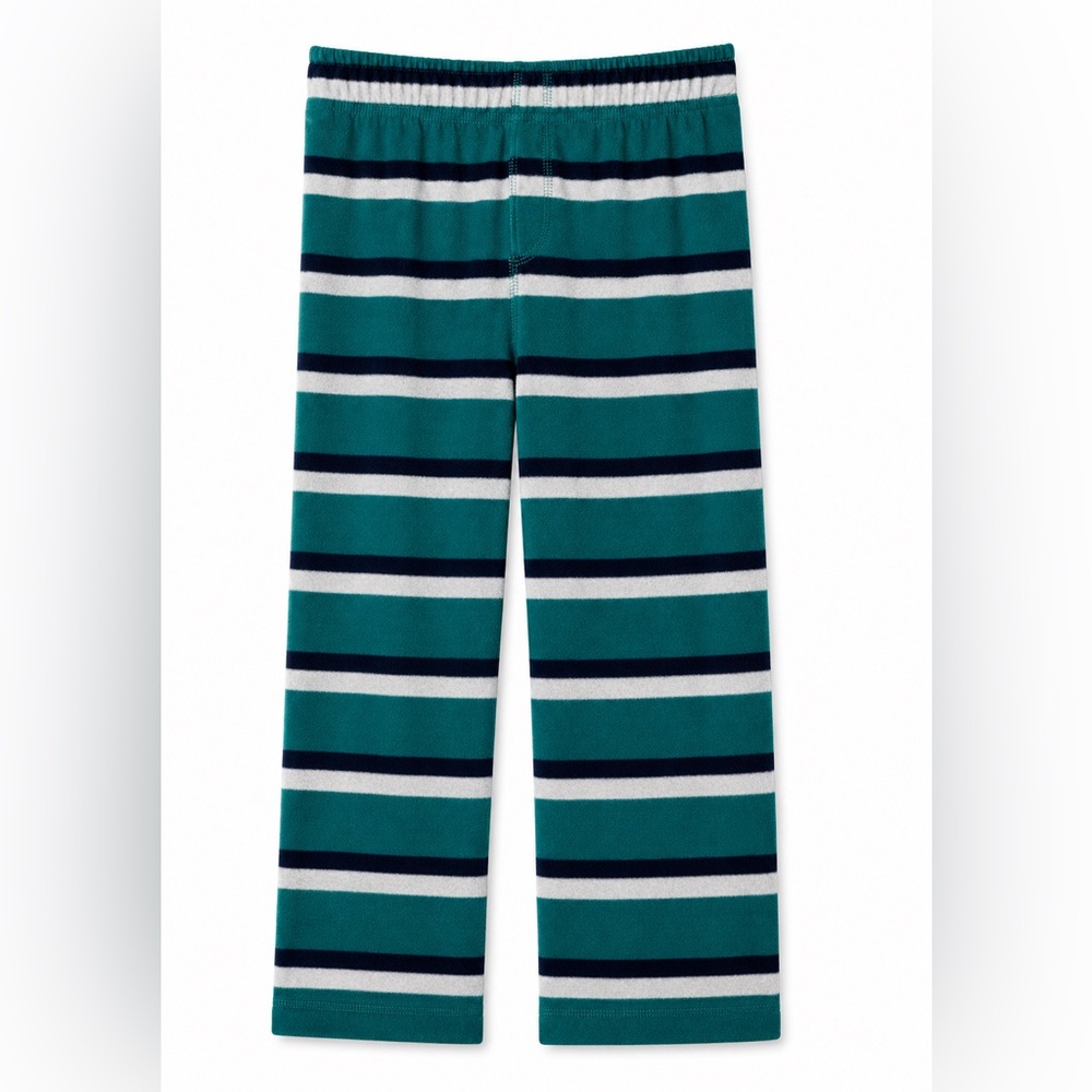 Lands' End Teal, Navy & White Striped Kids Pajama Pants